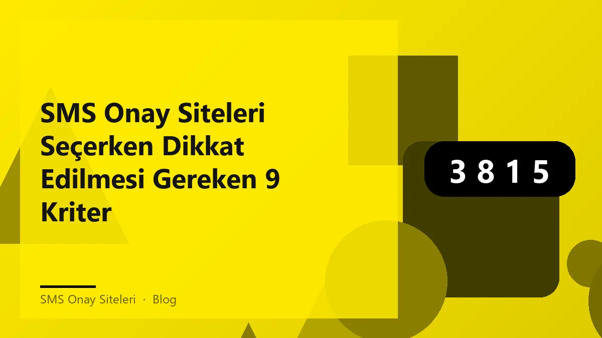 SMS onay siteleri ve hizmetleri hakkında bilgi veren görsel